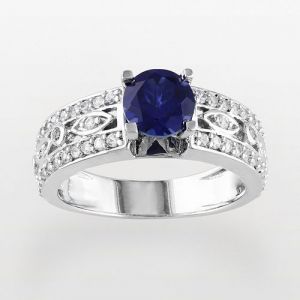 Kohls Sterling Silver Lab-Created Blue And White Sapphire Ring.jpg